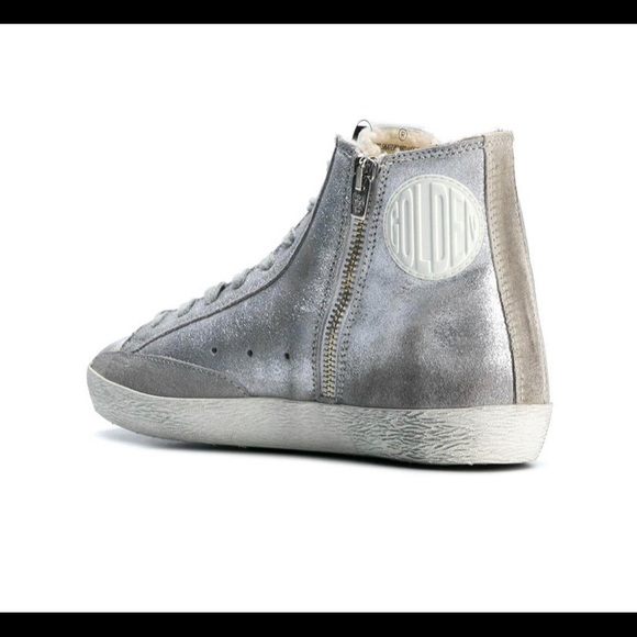 GG francy sneakers with shearling in silver - Picture 5 of 8